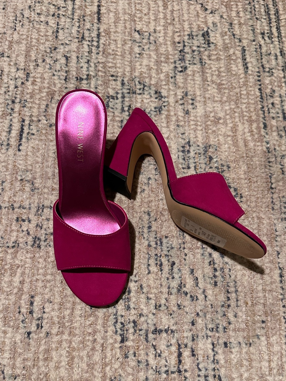 Nine West Women's Magenta Slide Heels